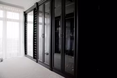 black wardrobe